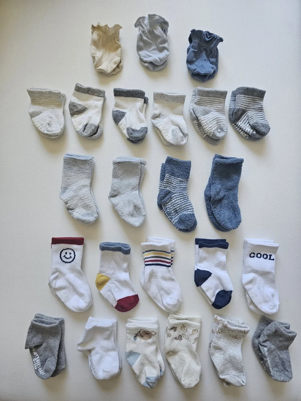 Newborn/3M Baby Socks in color and neutrals